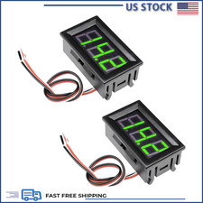 2pcs 0-30v Dc Mini Digital Voltmeter 3-wire 0.56 Led Display Panel Color Green 2pcs 0-30v Dc Mini Digital Voltmeter 3-wire 0.56 Led Display Panel Color Green
