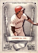 2021 Topps Allen & Ginter's - Historical Hits Carlton Fisk #HH-6