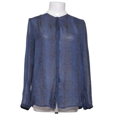 Custommade, Bluse, Größe: 36, Blau/Weiß, Seide, Schlangenhaut, Damen #qs7