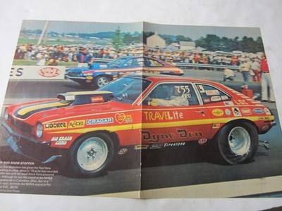 NHRA Pop Rod 1973 Dyno Don Nicholson's #755 Pinto P/S Drag Racing Magazine Page