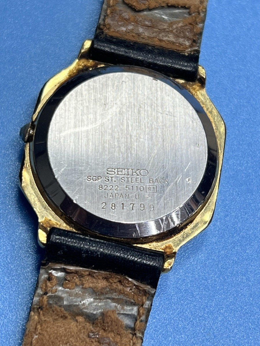 Lot of 2 Vintage Seiko Quartz Watches– 8222-5110 & 7123-5120-For