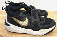 Nike Team Hustle D 12 Youth 3.5Y Black Gold Basketball Shoes DV8996-004