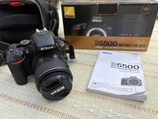Nikon D5500 DSLR camera plus accessory bundle, shutter count 7644