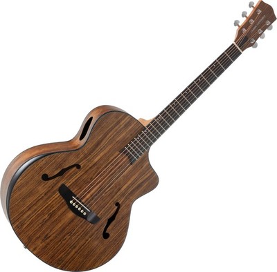 Westerngitarre Akustik Western Gitarre Monitorloch Walnuss Cutaway Nuss