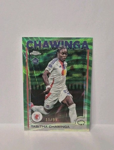 2024-25 Topps Chrome UEFA Women's Champions League Tabitha Chawinga RC Green /99