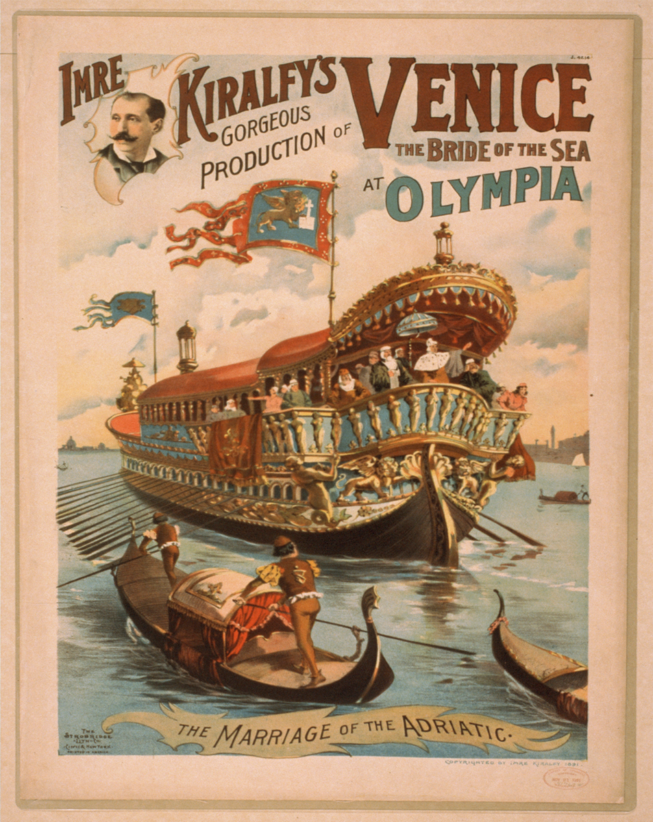 Venice Bride of the Sea Poster Gondola Theatre Wall Art -12X16