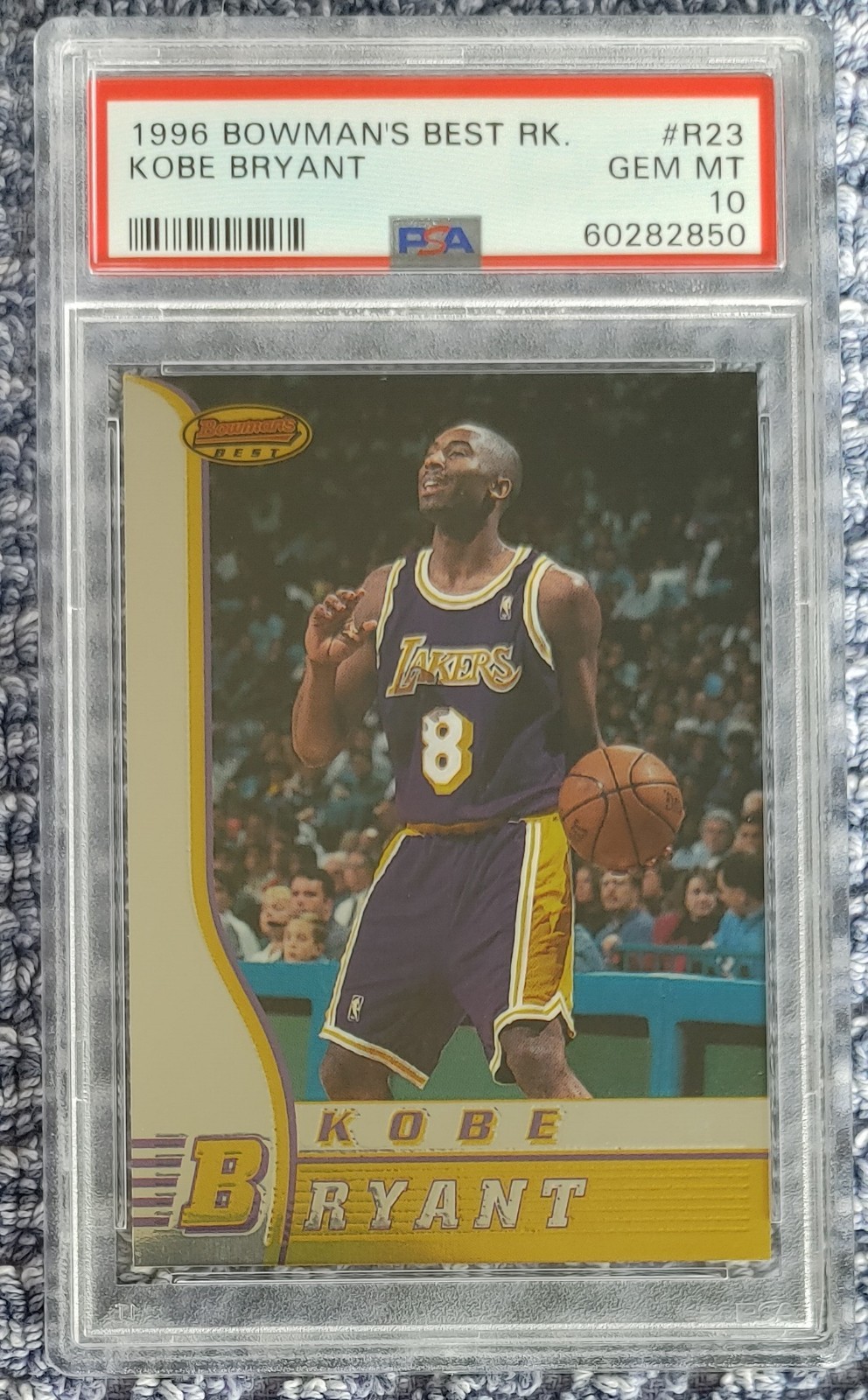 1996-97 BOWMAN'S BEST BASKETBALL GEM MINT KOBE BRYANT ROOKIE CARD #R23 * PSA 10 view 7