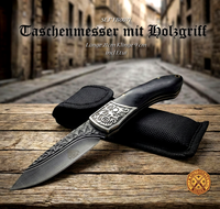 Taschenmesser SEJ-FB0071 | Holzgriff Klappmesser Camping Outdoor Messer 21Cm