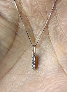 CIONDOLO E COLLANA VERO DIAMANTE ORO VERO 14K