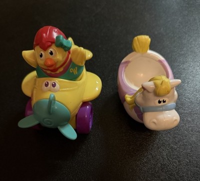 Vintage Hasbro Playskool Weebles Wobbles Toy Chicken Pilot & Plane/Wendy s Horse