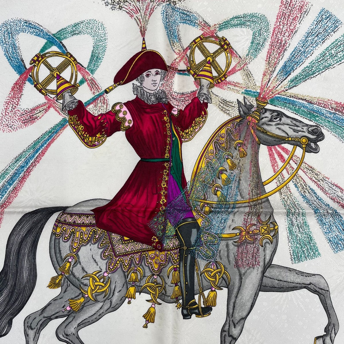 HERMES Scarf Carré 90 150th Anniversary Limited Edition 1987