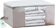 Comforter Storage Bag - Folding Organizer Bag for King/Queen Comforters, Pillows