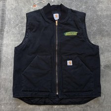 Vintage 90s Y2K Black Carhartt Workwear Grunge Canvas Vest