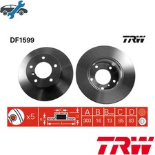 2x BRAKE DISC DF1599 FOR MERCEDES-BENZ G-CLASS/Cabrio PUCH G-MODELL 6cyl 3.0L