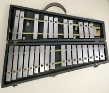 1930s Leedy 2½ Octave Portable Glockenspiel/Orchestra Bells Steel Bars Rare 5666