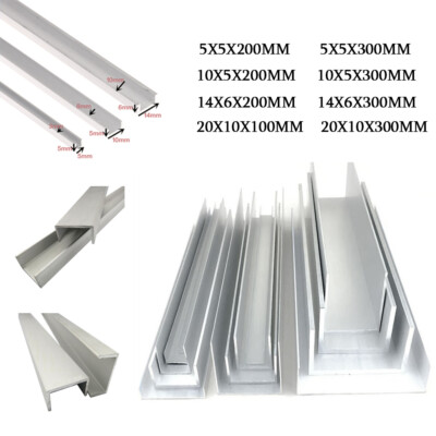 Aluminium U-profile aluminium profile model making aluminium U profile rail 100-300 cm