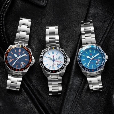 RED STAR Sea Star 4 GMT Dual Time NH34A Automatic Watch 50M BGW9 C3 41.5mm 316L