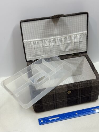 D&D Sewing Basket Kit - Sewing Basket Organizer Brown Locks - Picture 4 of 9