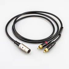HiFi Audio Input 5Pin Din Connector to Phono 2 RCA Plug Cable for NAIM Quad Amps