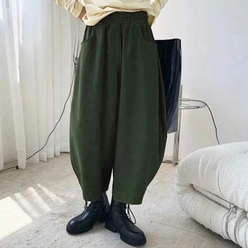 Winter Damen Japanische Lockere Weite Beine Cropped Haremshose Unterhose Hose Neu - Bild 4 von 24