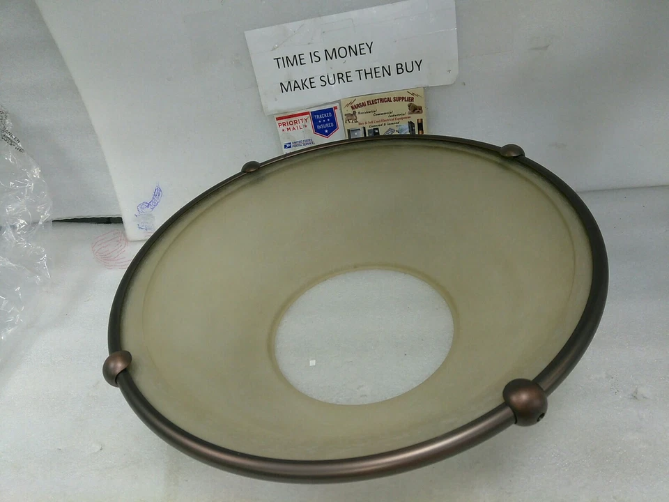 CONCORD  FAN & LIGHTING DG-1050-AAS, 52DG  TOP GLASS ANTIQUE  AMBER SCAVO(#18AB - Image 3 of 4