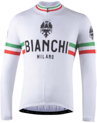 Bianchi Milano Leggenda Storia Men's L/S Cycling Jersey (White) M, 2XL  - Main Image