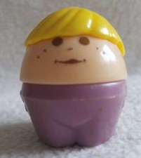 Little Tikes ~ Chunky Girl or Woman Figure~ Blonde Hair ~ Purple Pants~ Vintage 
