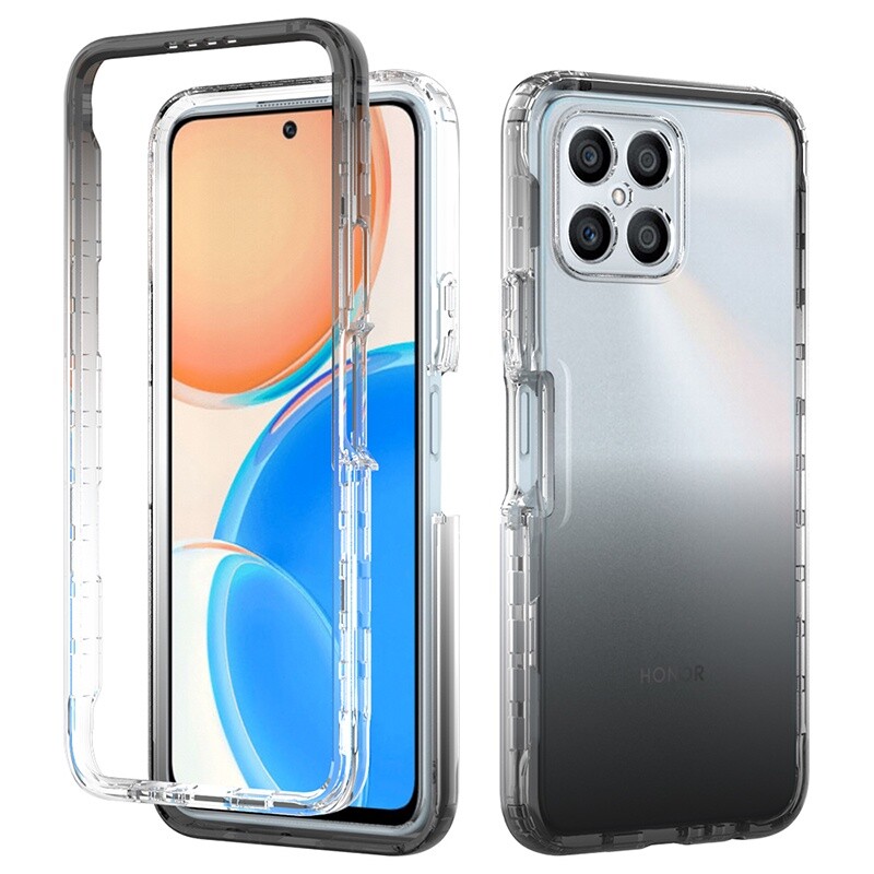 For Honor X8 X7 X9 5G Dual Layer Gradient Shockproof Full Body Clear Case Cover