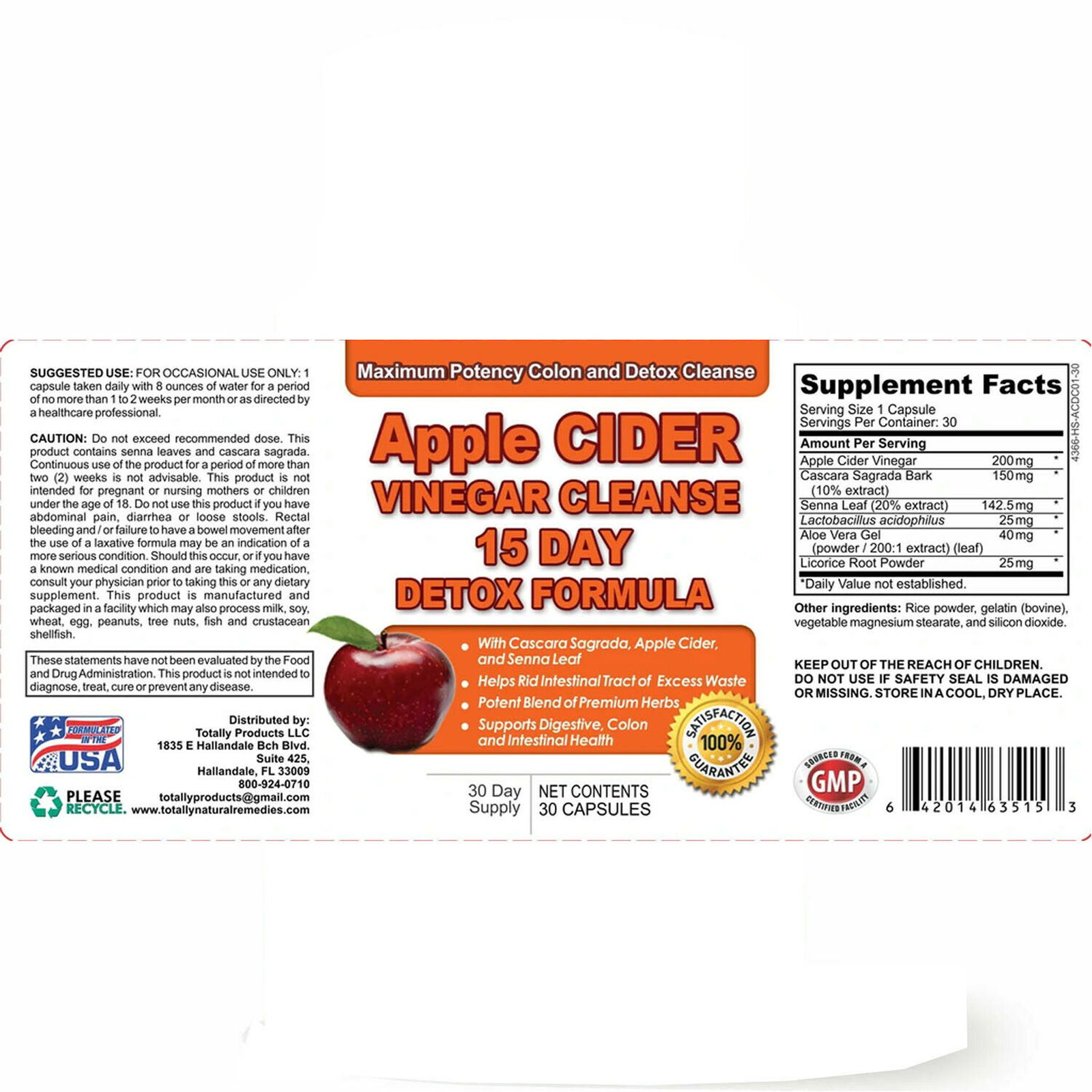 Coconut Colon Detox Caps Apple Cider Vinegar Cleanse Detox Weight Loss