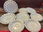 Pyrex Corning Tableware Green Leaf Milkglass Fruit Bowls Saucers Bread Plate LOT