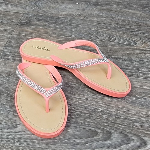 Y2K Chatties sandali infradito con strass rosa donna 7-8 perizoma slip on bling - Foto 10 di 11