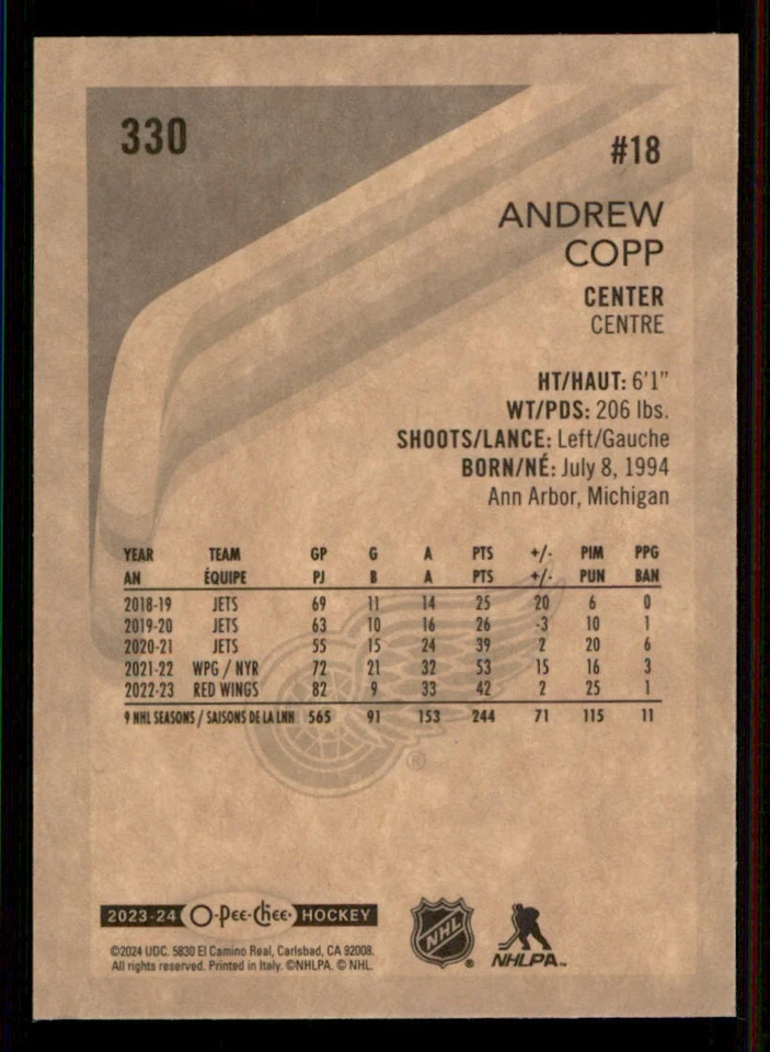 2023-24 O-Pee-Chee Retro #330 Andrew Copp - Image 2 of 2