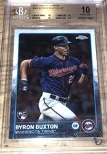 2015 Topps Chrome Byron Buxton SP BGS 10 Pristine Rookie