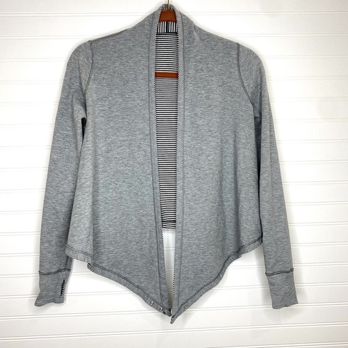 IVIVVA by LULULEMON Girls Size S Four's A Charm Convertible Wrap Cardigan Gray - Picture 7 of 12