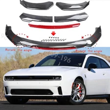 Front Bumper Lip Spoiler Splitter Body Kit Carbon Fiber Style For Dodge Charger