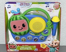 Cocomelon My First Sing Along Boombox With Mic Built In Music Speech Sounds NEW