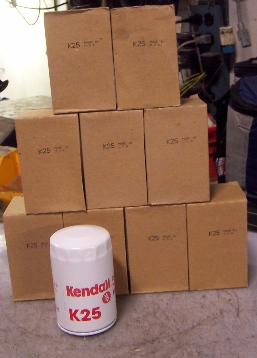 (9) NEW KENDALL K25 SPIN-OFF OIL FILTER 