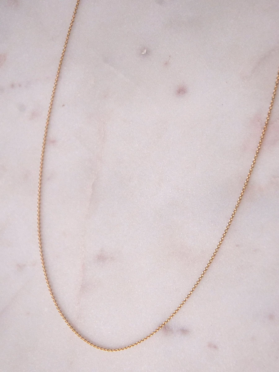 Simple Chain Necklace. 18 KT Gold Gold Chain Everyday wear. eBay