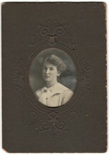 Small Cabinet Type Photo of Young Girl in her Teens Early 1900s 2.5 x 3.5 inches