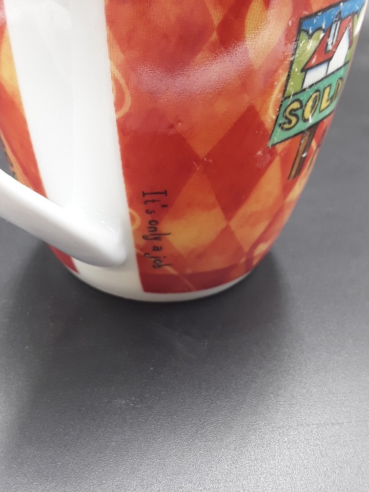 Real Estate Agent Occupation Job History & Heraldry Coffee Tea Cup Mug