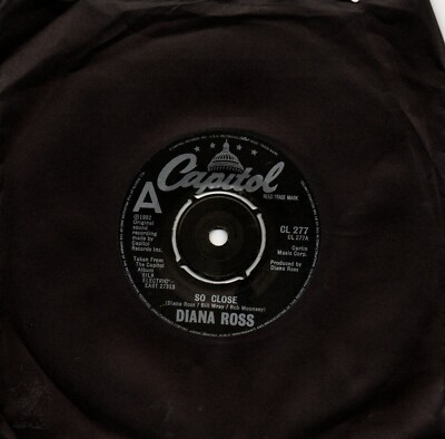 Diana Ross:So close/Fool for your love:UK Capitol:1982