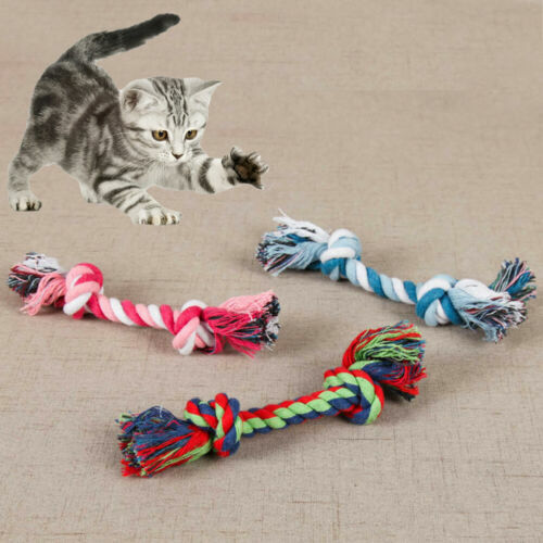 Giocattolo Per Cani A Nodo Di Cotone - Massaggiagengive 22 Cm, Corda Intrecciata Colorata - Foto 9