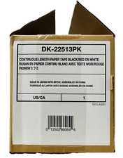 New Genuine Brother DK-2251 Black/Red on White Length Paper 3PK Box