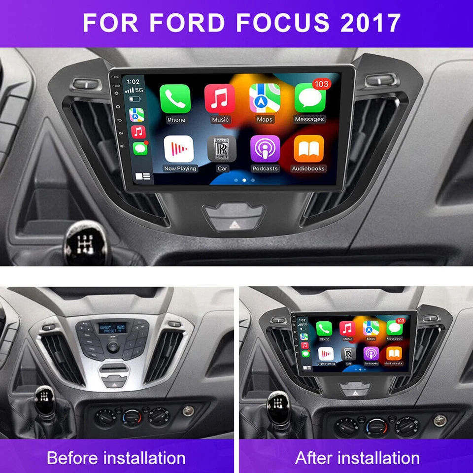 4+64GB Für Ford Transit Custom 2013-2018 Android 13 Autoradio GPS Navi WIFI RDS - Bild 2 von 4