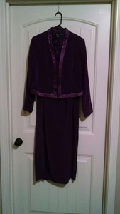 purple dress and jacket