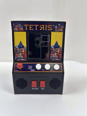 Tetris Hand Held Classic Arcade Mini Retro Game Black Tested & Working