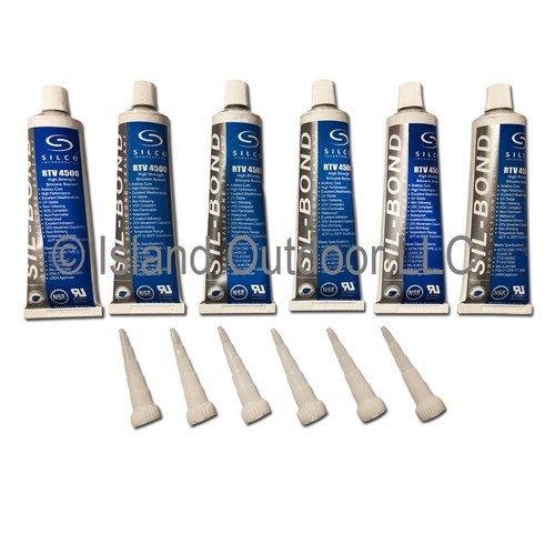 6 Pack Silco 4500 RTV Clear Silicone Sealant Adhesive High Temp Food