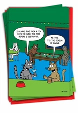 12 Funny Christmas Greeting Cards (1 Design, 12 Cards) - Season of Giving