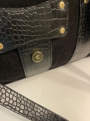 Elizabeth Arden Black Purse Large Shoulder Bag Size 16x12 4” Bottom NWOT - Picture 5 of 9