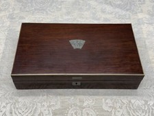 Antike Spieleschatulle Schatulle Spiele England 19 Jhdt Jahrhundert Mahagoni Box